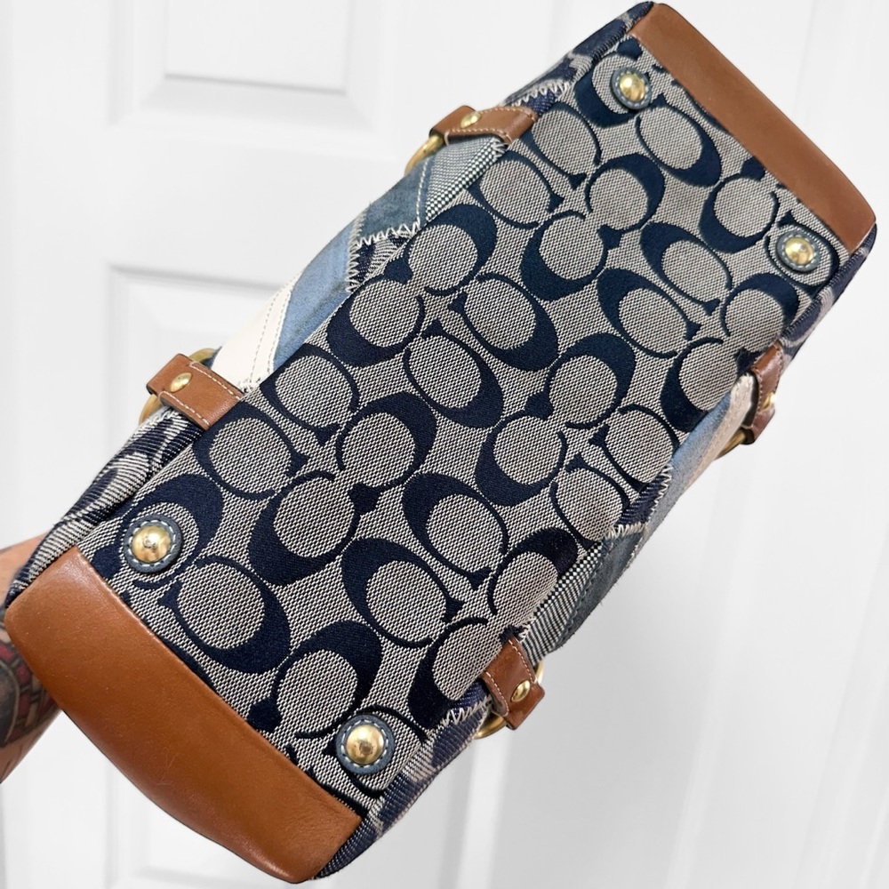 Coach Denim Patchwork Limited Edition Gallery Tot… - image 5